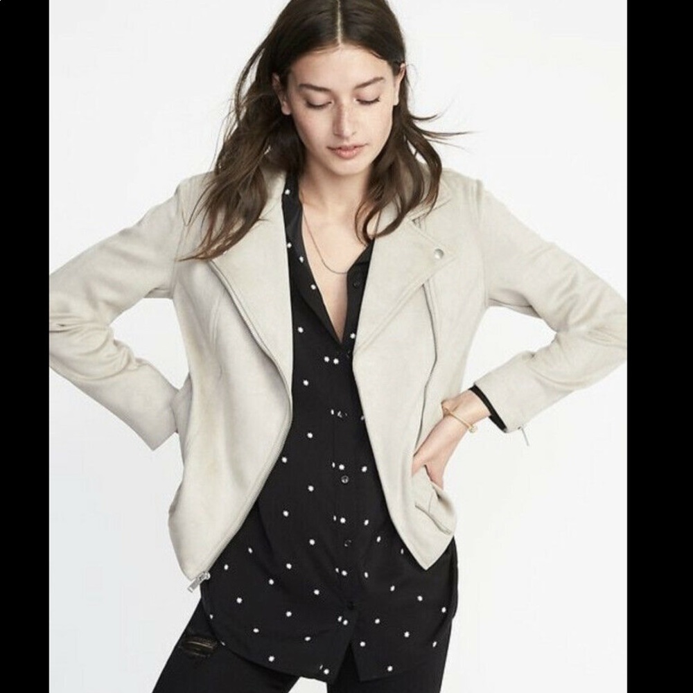 SOLD - Faux Suede Moto Jacket